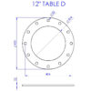 12in Table D Flange (12 X 22mm Hole PCD = 406mm)