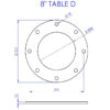 8in Table D Flange (8 X 18mm Hole PCD = 292mm)