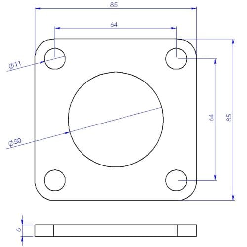 SCL-02 Flange 6mm Thickness