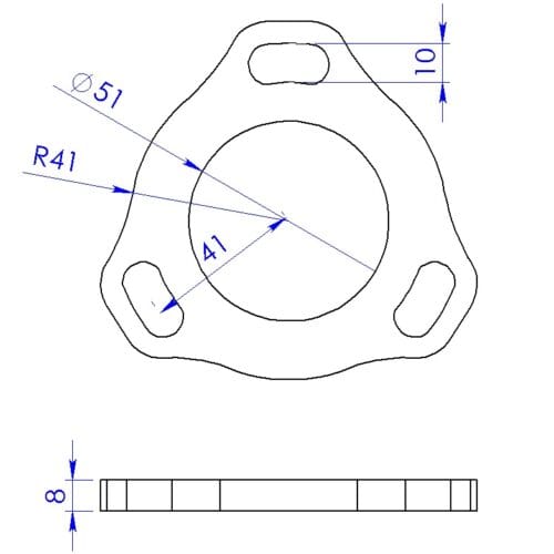 SCL-07 Flange 8mm Thickness