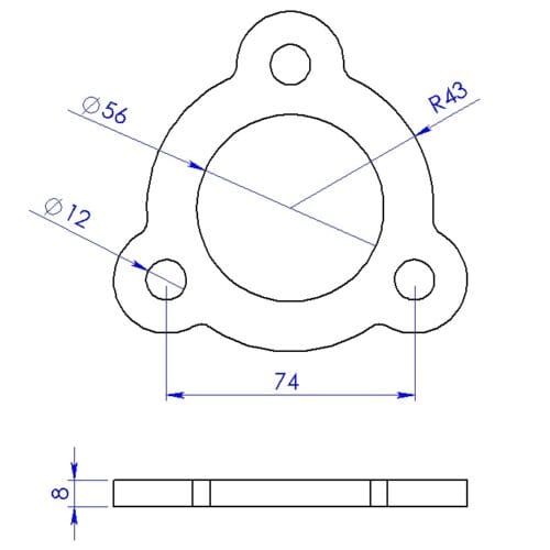 SCL-10 Flange 8mm Thickness